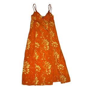 Urban Outfitters Dara Lace Trim Midi Dress, Orange Print, US Size M, NWT